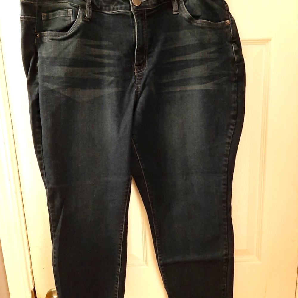 Women's Blue Jean Capri Pants, Size 20